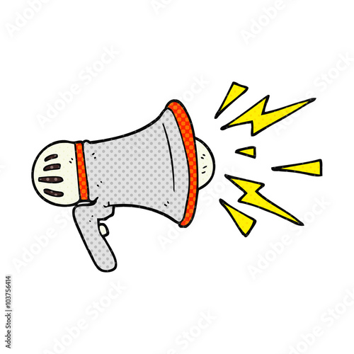 cartoon loudhailer