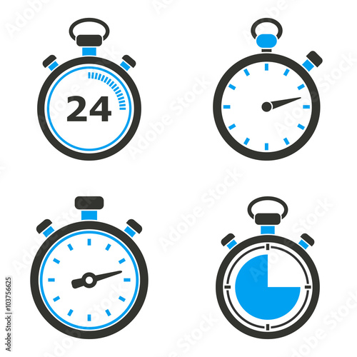 Stopwatch  icons set.
