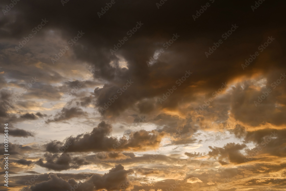 sunset sky and glowing cloud, twilight sky before rain sunset sky and glowing cloud, twilight sky before rain
