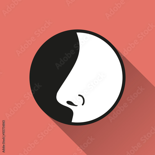 Nose  - vector icon.