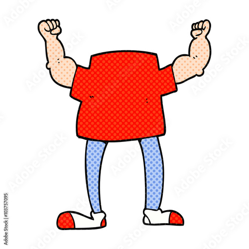 cartoon headless man