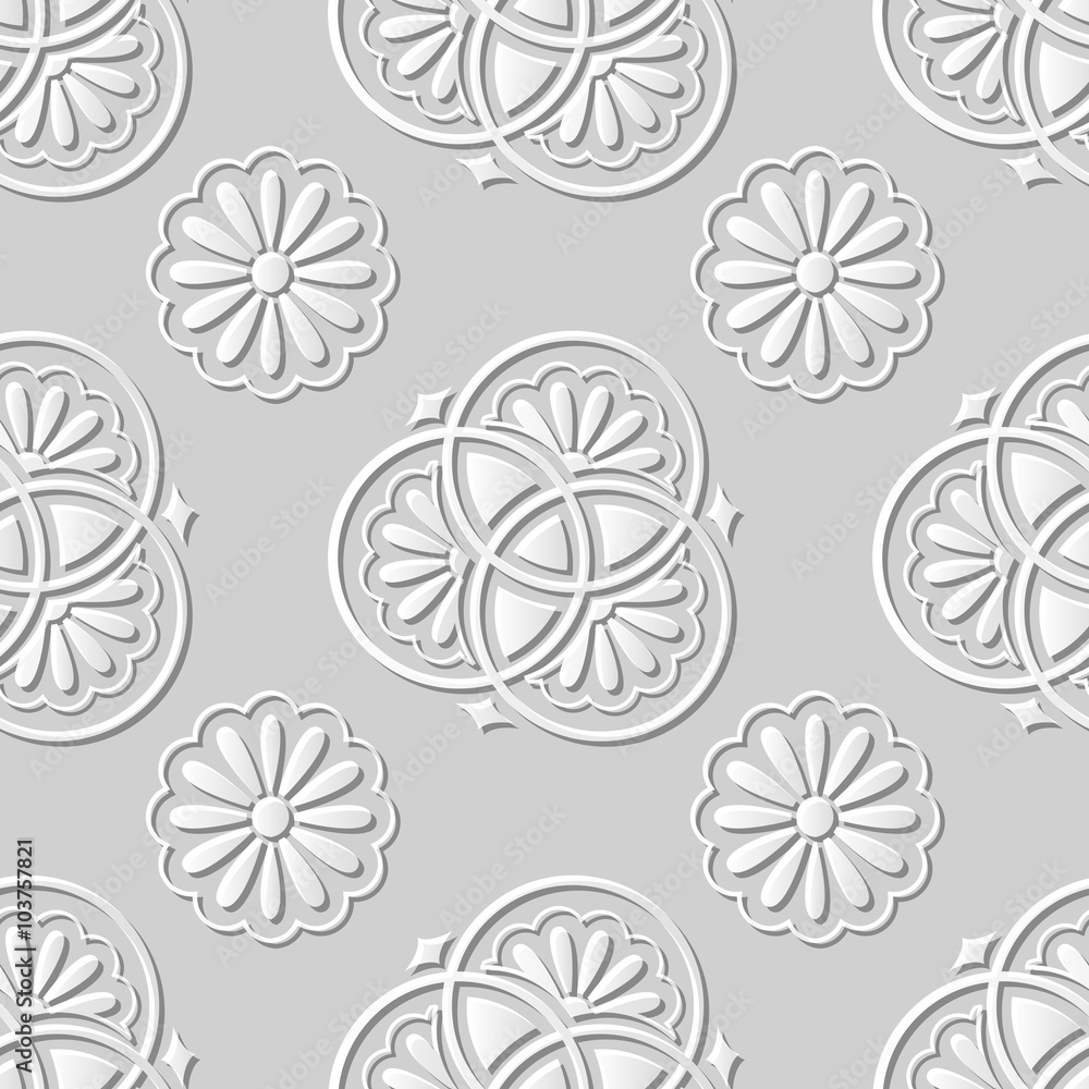 Vector damask seamless 3D paper art pattern background 124 Classic Round Flower
Vector damask seamless 3D paper art pattern background 124 Classic Round Flower
