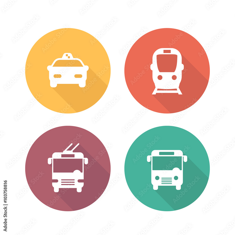 Vecteur Stock City transport icons, public transport pictograms, public ...