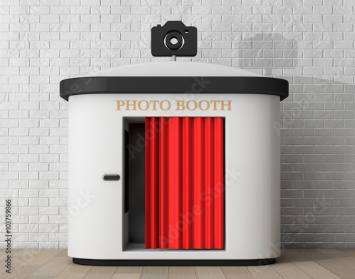 Fotografi Photo Booth. 3d rendering