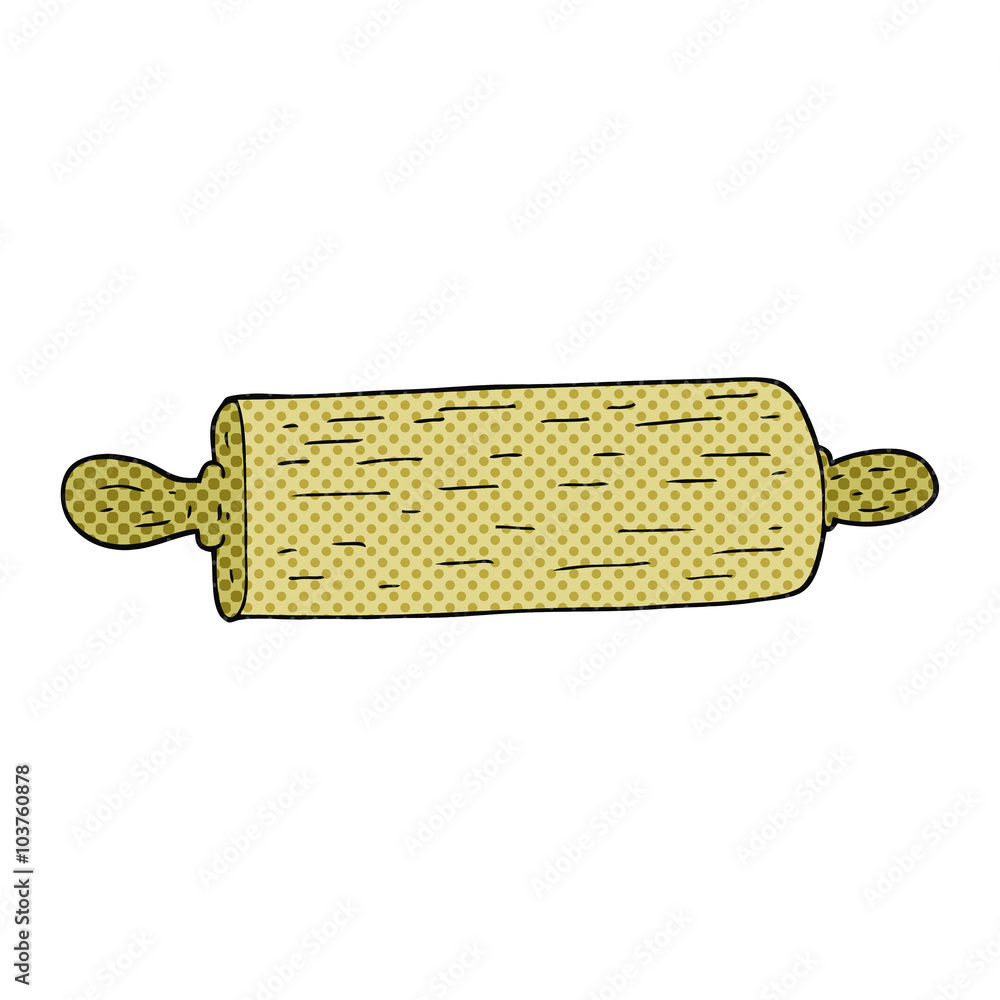 cartoon rolling pin Stock Vector Adobe Stock