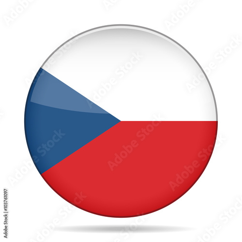 button with flag of Czech Republic