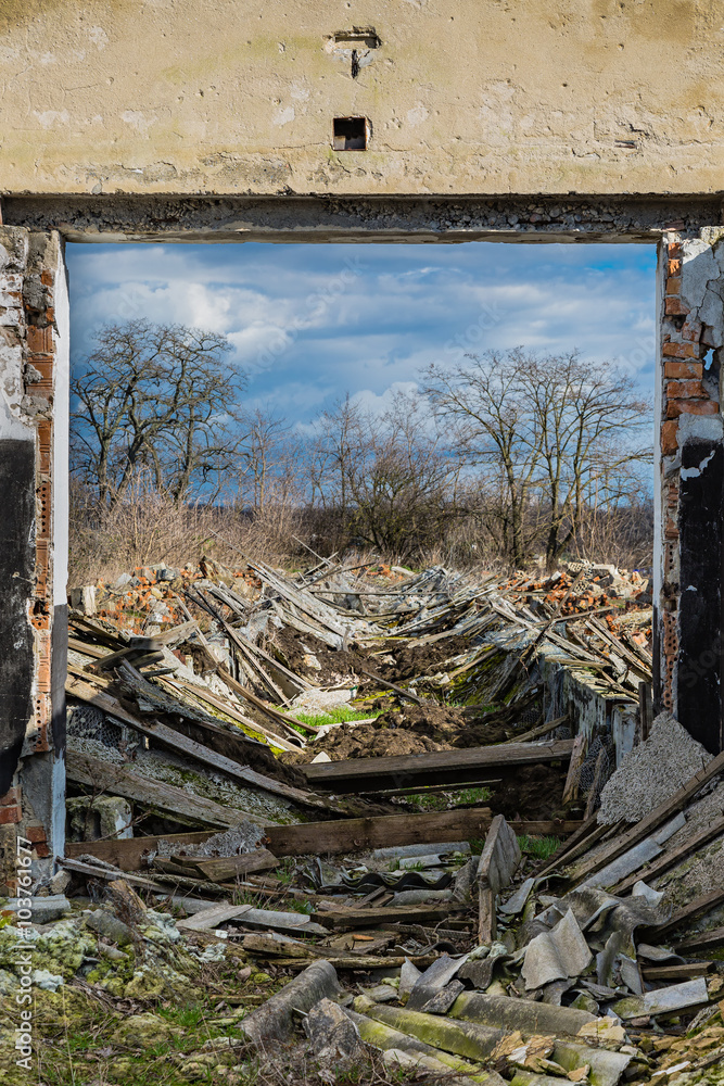 Demolished old buildings