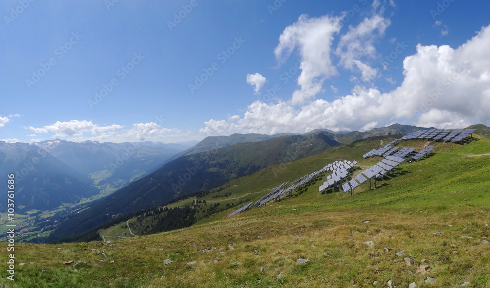 Power plant using renewable solar energy in Alp, Hohen tauren, Austria Power plant using renewable solar energy in Alp, Hohen tauren, Austria