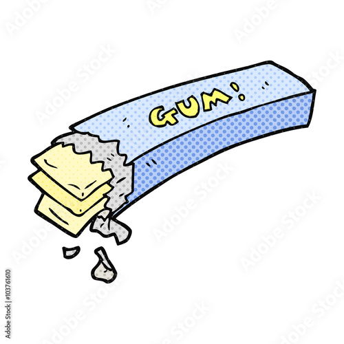 cartoon chewing gum