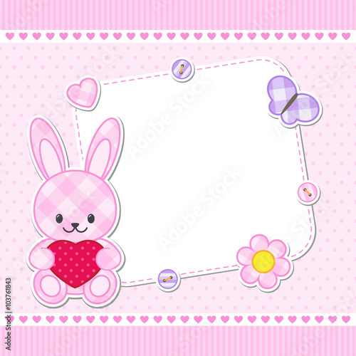 Pink bunny card