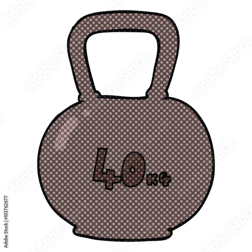 cartoon 40kg kettle bell weight