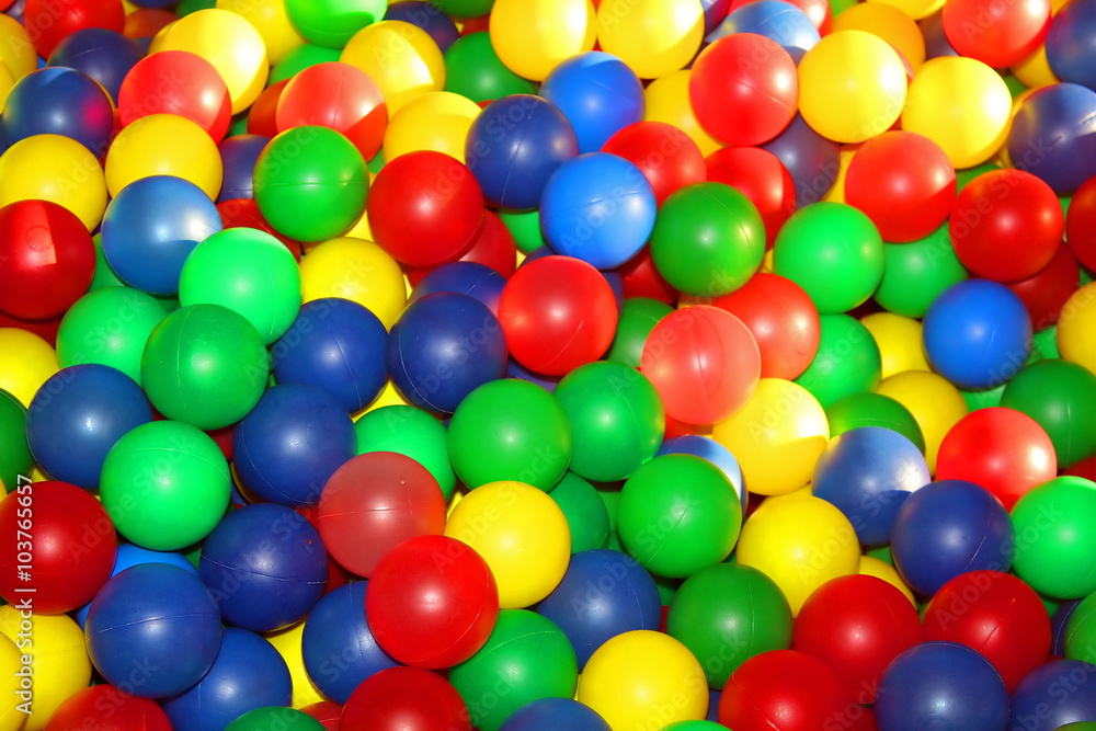 Background, colorful plastic balls on children's playground Background, colorful plastic balls on children's playground