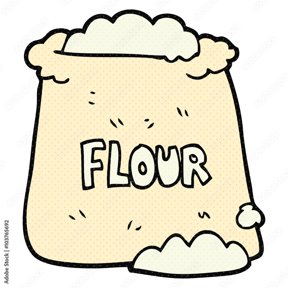 cartoon bag of flour