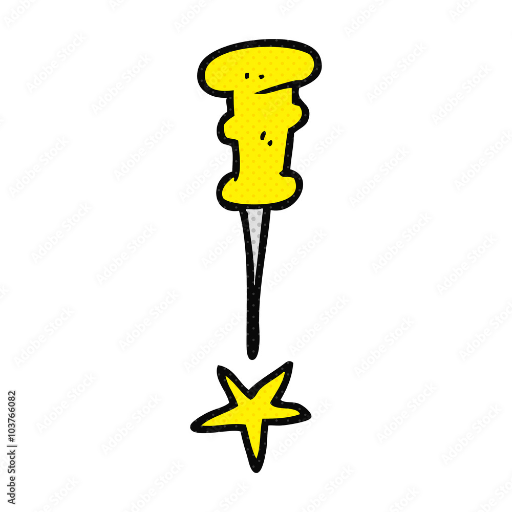 Obraz premium cartoon office tack