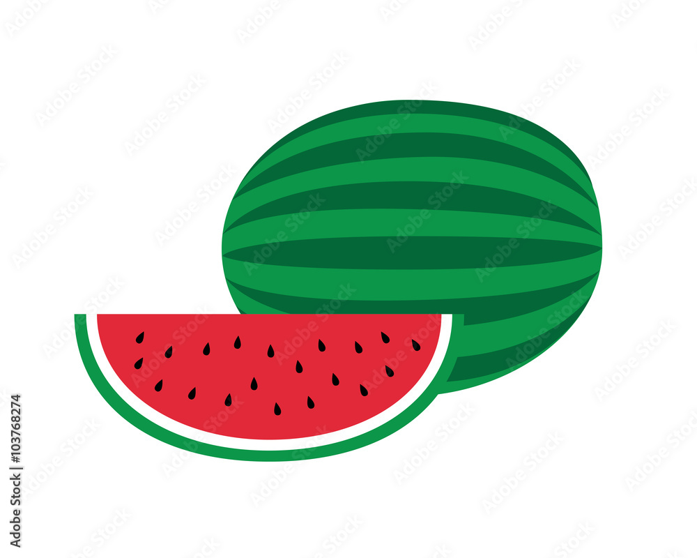 Flat icon watermelon. Vector illustration. Flat icon watermelon. Vector illustration.