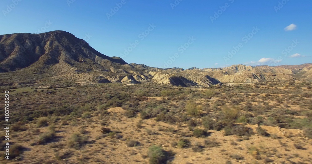4K Aerial, Flight over a dry riverbed in a desert in Andalusia, Spain - Shot is additionally stabilized, graded and mostly accelerated. Watch also for the native versions 4K Aerial, Flight over a dry riverbed in a desert in Andalusia, Spain - Shot is additionally stabilized, graded and mostly accelerated. Watch also for the native versions