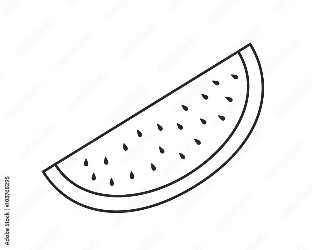 Line icon watermelon. Vector illustration. Line icon watermelon. Vector illustration.