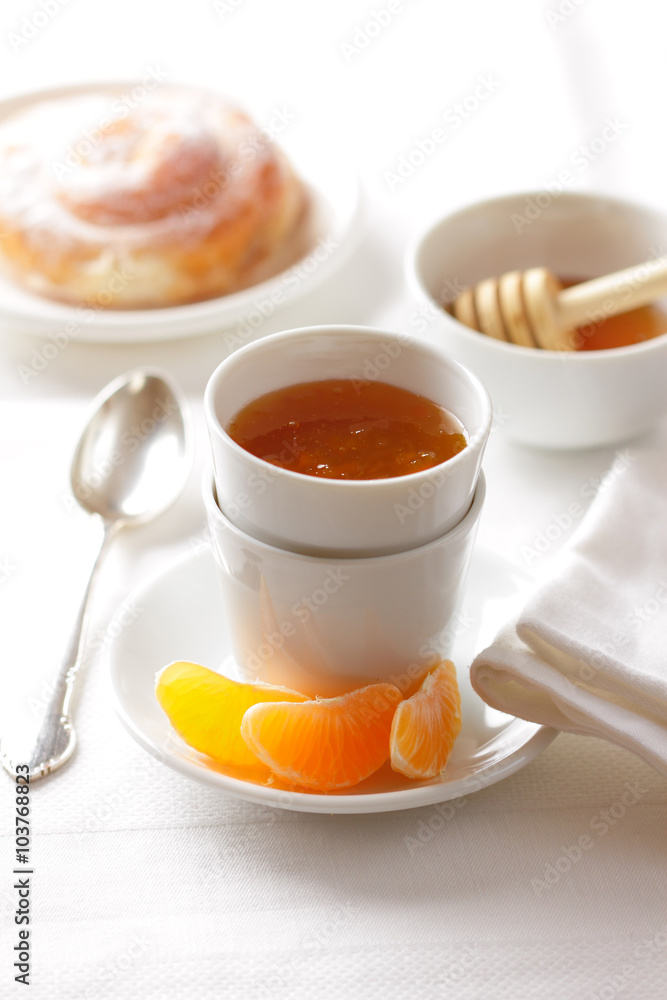 Breakfast with tangerine jam Breakfast with tangerine jam