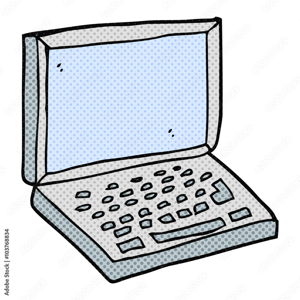 cartoon laptop computer