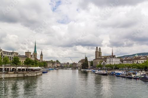 view of Limmat river in Zurich