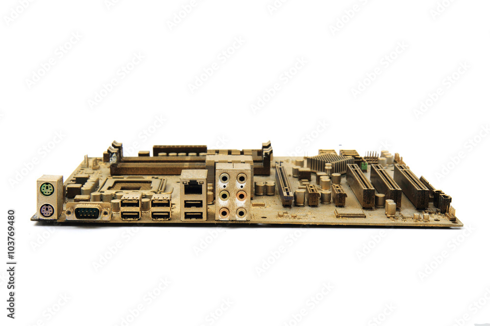computer motherboard isolated computer motherboard isolated