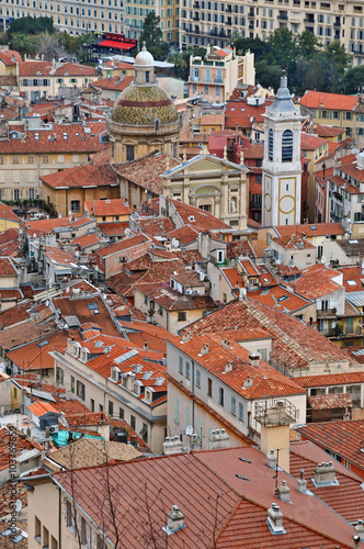 Nizza, la città vecchia dal parco del Castello photo