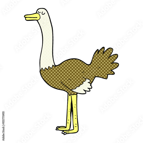 cartoon ostrich