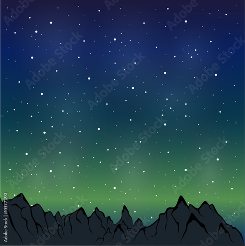 night mountain range