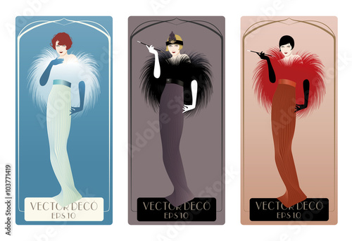 Three women vintage style