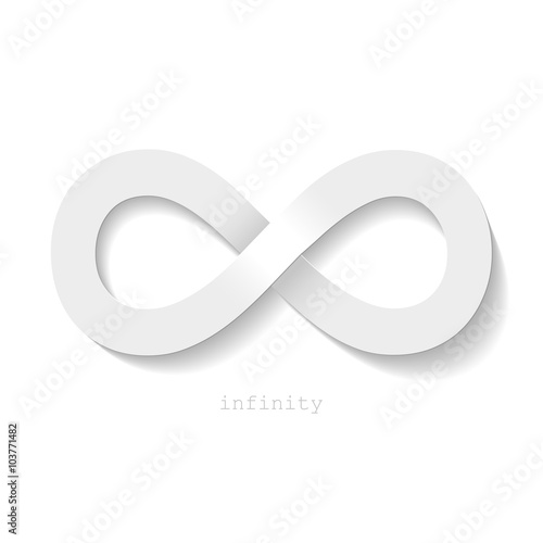 Infinity symbol on a white background.