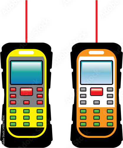 Laser measuring device vector