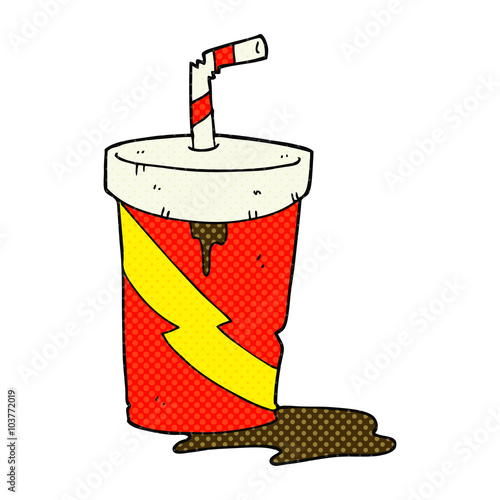 cartoon junk food cola drink