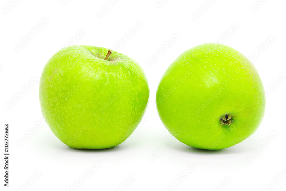 Green apple, isolated on white background Green apple, isolated on white background