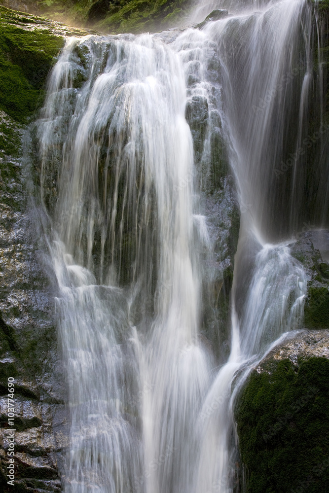 Poland. The Karkonosze National Park (biosphere reserve) - Kamienczyk waterfall (fragment) Poland. The Karkonosze National Park (biosphere reserve) - Kamienczyk waterfall (fragment)