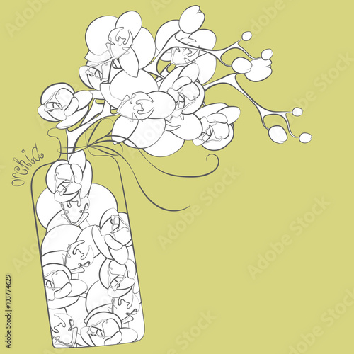 Flower orchid decoration perfume flask design