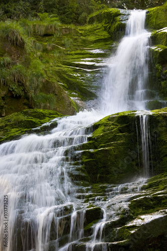 Poland. The Karkonosze National Park  biosphere reserve  - Kamienczyk waterfall  fragment 