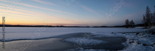 Winter-scene at the lake