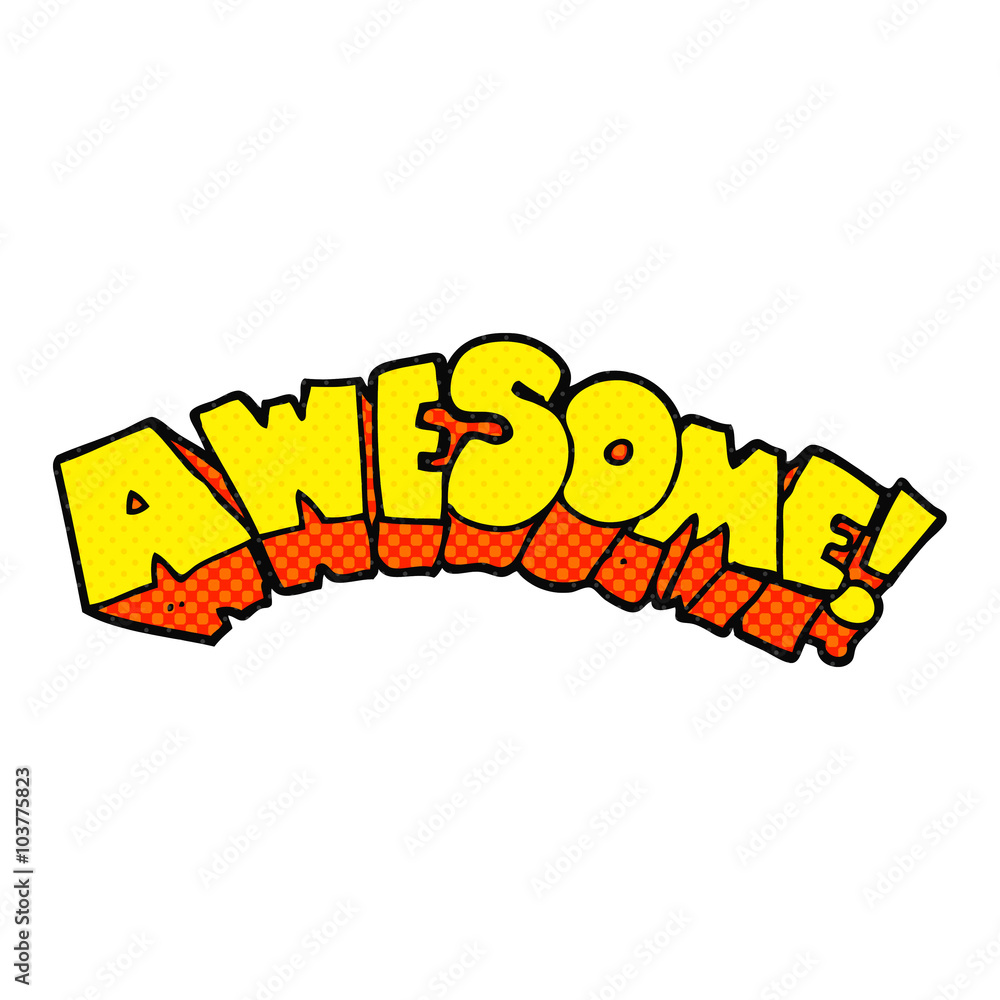 cartoon word awesome cartoon word awesome