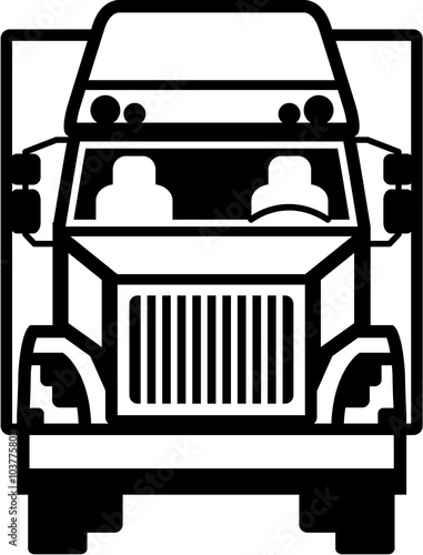 Truck Front black n white