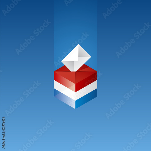 Elections in Luxembourg blue background vector