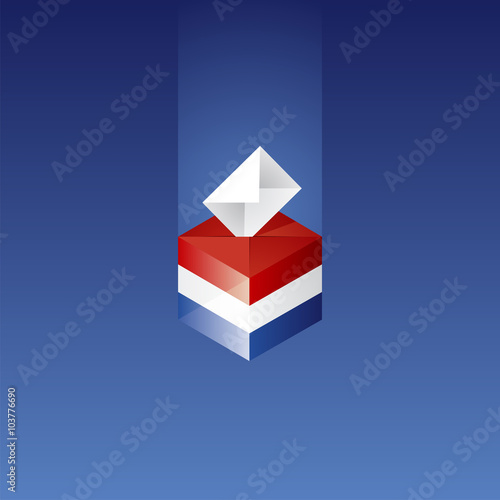 Elections in Netherlands blue background vector