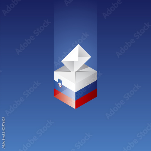 Elections in Slovenia blue background vector