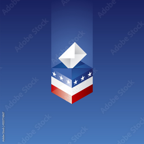 Elections in US blue background vector