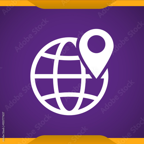 Globe with pin icon