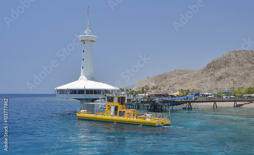 Water sport activities at Eilat - popular resort and recreational city of Israel
