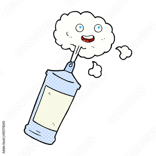 cartoon spraying whipped cream