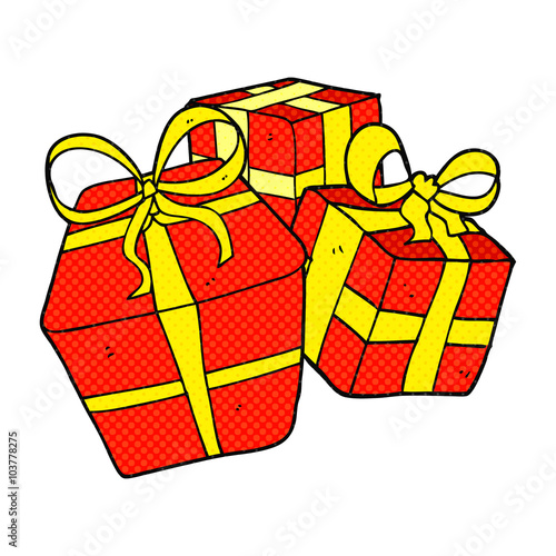 cartoon wrapped present