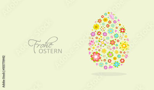 Osterei Blumen