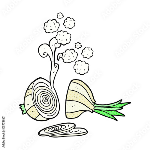cartoon sliced onion
