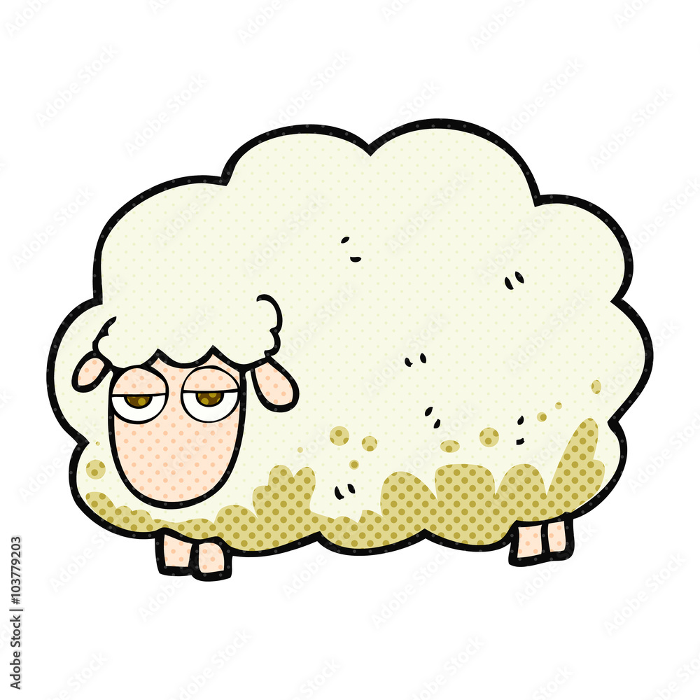 cartoon muddy winter sheep cartoon muddy winter sheep